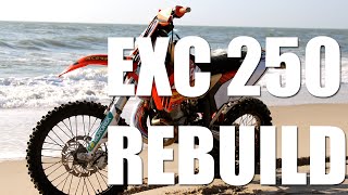 KTM EXC 250 2T 2009 Rebuild  Stock to Factory Look [upl. by Studdard]