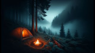 Relaxing Campfire and Forest Sounds for Sleep  Nighttime Nature Ambiance [upl. by Ahseenyt408]