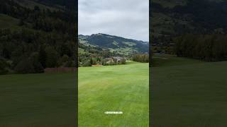 Beautiful Switzerland Swiss Mountains View Hole 9 Golf FlühliSörenberg Entlebuch Shorts [upl. by Anyotal]