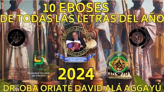 EBOSES por TODAS las LETRAS de AÑO para el 2024 letradelaño davidalaaggayu [upl. by Sisxela]