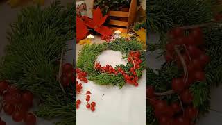 DIY Christmas Wreath homemade Christmaswreathnatural chrismasdecor diy christmaswreath natural [upl. by Auqinihs151]