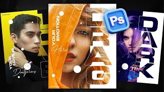 Modern Graphics DESIGN idea in Photoshop  Photoshop Tutorial [upl. by Elleret944]