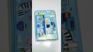 Blue colour stationery set opening and review backtoschool stationery [upl. by Suirradal809]