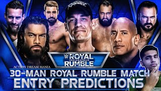 WWE Royal Rumble 2025 Entry Predictions  30Man Royal Rumble Match Predictions  Action Dream Mania [upl. by Lind594]