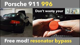 Porsche 996 911 free mod  Helmholtz resonator bypass [upl. by Idoc]