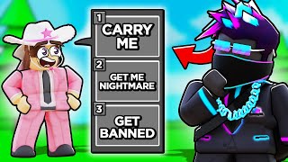 My Crush Gave Me THE HARDEST DARES In Roblox BedWars [upl. by Nixie]