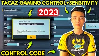 2023 Tacaz Gaming New 27 Sensitivity Code Tacaz Gaming Control Code  PUBGMBGMI [upl. by Radcliffe]