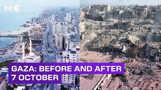 A view of Gaza before and after 7 October [upl. by Butch]