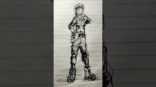 Stickman To Deku 🔥shorts drawing art sketch myheroacademia deku midoriya mha anime sub [upl. by Jaquenette]