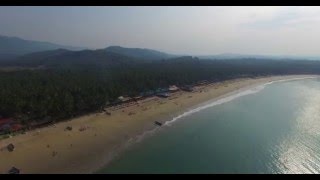 Palolem Beach Goa an aerial view 4K DJI Phantom 3 Pro [upl. by Janette]