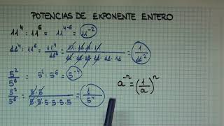 potencias de exponente entero [upl. by Lokim]