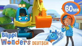 Blippi Deutsch  Schneebagger  Abenteuer und Videos für Kinder [upl. by Iramaj]