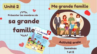 Présenter les membres de sa grande famille  Unité 2  Ma grande famille  Sem1amp2  2e AEP [upl. by Gottuard762]