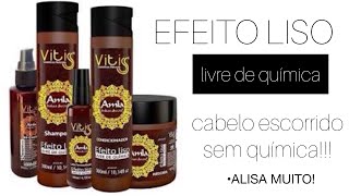 RESENHA AMLA INDIAN SECRET VITISS EFEITO LISO LIVRE DE QUÍMICA  cabelo liso RÁPIDO 4 [upl. by Ennaehr]