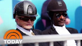 Snoop Dogg freestyles to horse trot during Olympic dressage [upl. by Siramaj]