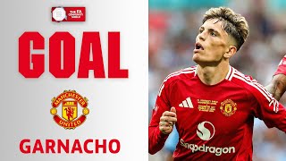 GOAL  Garnacho  Manchester City 01 Manchester United  FA Community Shield 2024 [upl. by Knute]