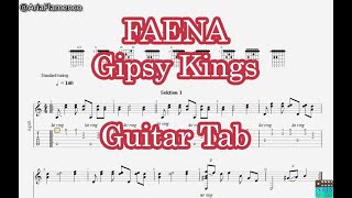 Faena Gipsy Kings  Guitar Tab [upl. by Refotsirc]