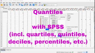 SPSS  Quantiles and Quartiles [upl. by Ynohtnacram797]