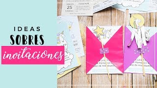 Ideas decorar sobres para invitaciones [upl. by Ahselak460]