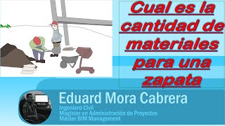 CANTIDAD DE MATERIALES PARA UNA ZAPATA DE CONCRETO [upl. by Boggs]