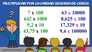 MULTIPLICAR POR LA UNIDAD SEGUIDA DE CEROS [upl. by Wertz]