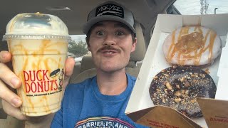 Duck Donuts ChocoCoconut Caramel Donut Bourbon Apple Bliss Donut and Caramel Apple Pie Shake [upl. by Joy]