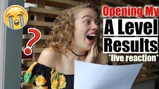 live OPENING MY A LEVEL RESULTS 2018 emotional 😭🙈 x [upl. by Yelekalb]