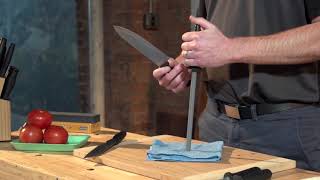 Sharpening Rod Basics Chef Knife Sharpening [upl. by Chadwick]