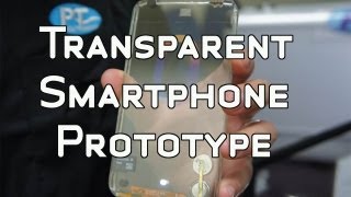 Transparent Smartphone Prototype by Polytron Hands On Video [upl. by Entirb513]