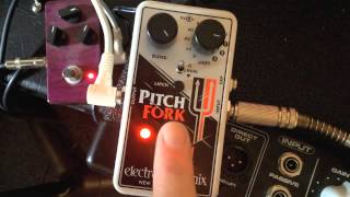 EHX Pitch Fork demo Les Paul Octave generaor Whammy gliss [upl. by Aremat341]