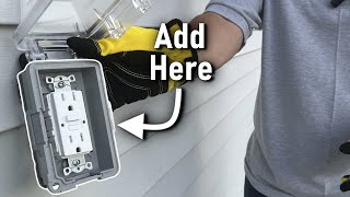 Install An Exterior Outlet In 10 Minutes [upl. by Bradshaw]