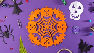 Paper Cutting Design🎃How to make Halloween decorations with paper easy [upl. by Annhej]