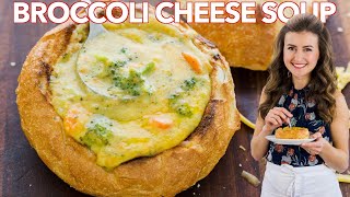 Easy BROCCOLI CHEESE SOUP Recipe  PANERA Broccoli cheddar soup copycat [upl. by Orr429]