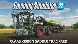 FS22 CLAAS XERION SADDLE TRAC PACK extra DLC [upl. by Elacim]