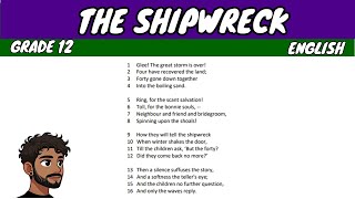 The Shipwreck by Emily Dickinson Grade 12 English Poetry [upl. by Aguayo]