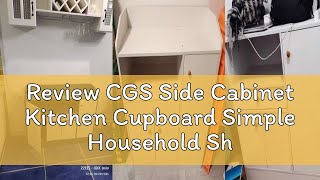 Review CGS Side Cabinet Kitchen Cupboard Simple Household Shelf Lockers Multifunctional Living Room [upl. by Lilybel]