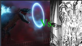 Godzilla Terrestris vs erens colossal titan form  stick nodes animation [upl. by Kraft]