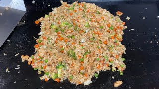 PORK FRIED RICE ON THE BLACKSTONE GRIDDLE  BLACKSTONE GRIDDLE RECIPES [upl. by Vinaya]