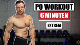 6 Minuten Po Workout für Zuhause ohne Geräte  Sehr Effektiv  Sascha Huber [upl. by Etteinotna]