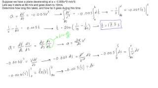 Acceleration as a function of velocity example [upl. by Donnie]