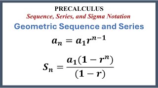 Sequence and Series Geometric Sequence and Series precalculus sequence series summation [upl. by Miranda]