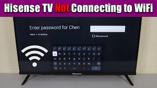 Hisense TV Not Connecting to WiFi StepbyStep Troubleshooting [upl. by Gniliem508]