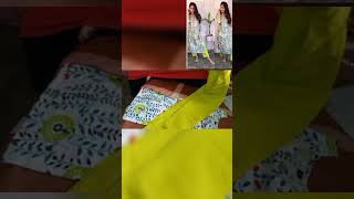 Meesho Dress unboxing video 💚🤍💚💚 [upl. by Brunhilde]