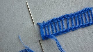 Ladder Stitch for Hand Embroiderybasic hand embroidery tutorial [upl. by Atekihc832]