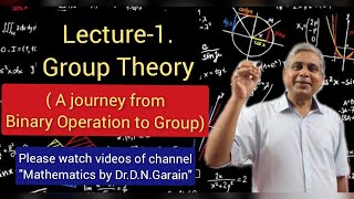 Group Theory Lec1A Journey from Binary operation to Group by DrDNGarain for BScMSc [upl. by Anairo]