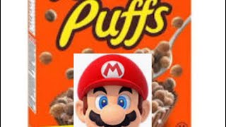 Mario tries Reese’s puffs Mario land theme x Reese’s Puffs Rap  Lucchetta [upl. by Erbas]