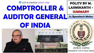 L10 Comptroller amp Auditor General of India  Indian Polity Series  UPSC CSE 2021  Byomkesh Sir [upl. by Boys]