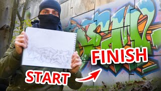 graffiti for BEGINNERS  how to do a graffiti PIECE [upl. by Adniles]