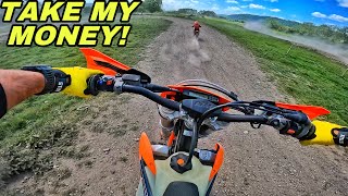 First Time Riding a Ktm 250 4 Stroke And Now I Want One [upl. by Mullac853]