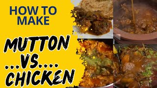 How to make mutton and Chicken at home mutton chicken like food foodie [upl. by Jobyna432]